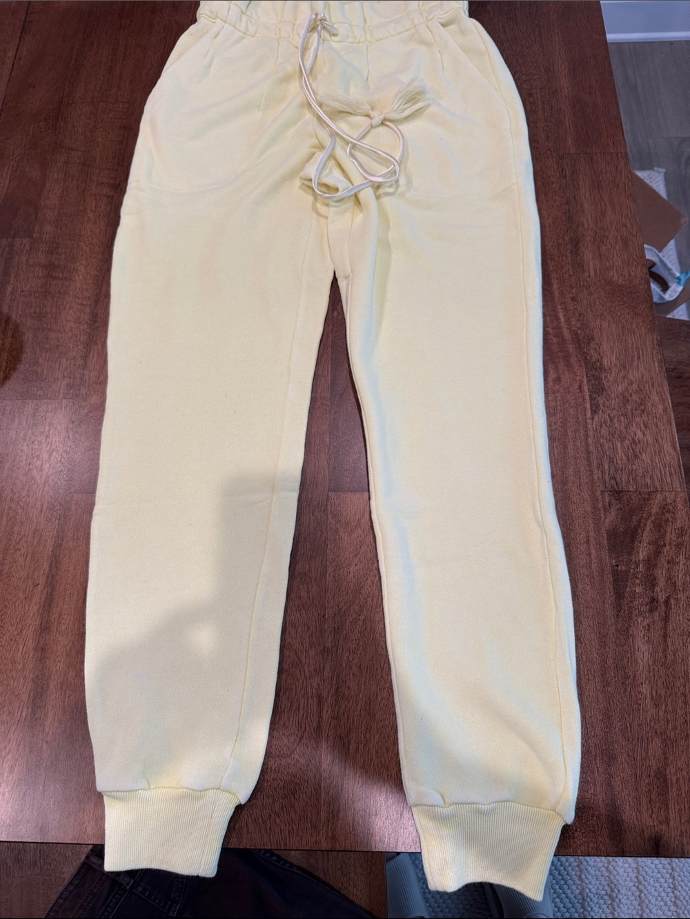 Something Navy Light Yellow Drawstring Jogger Pants